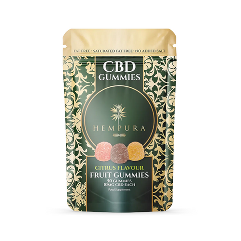 Hempura 500mg CBD Citrus Fruit Gummies - 50 Pieces Default Title