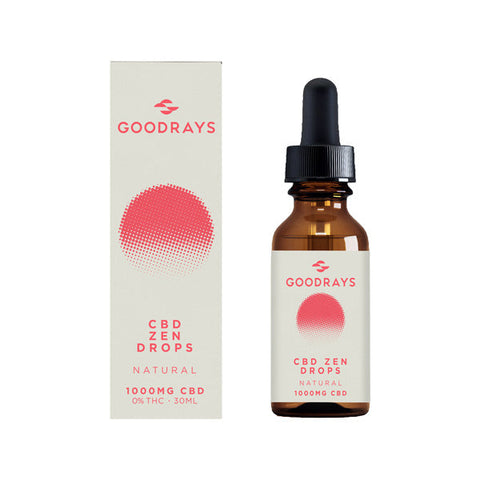 Goodrays 1000mg CBD Natural Zen Drops - 30ml Default Title