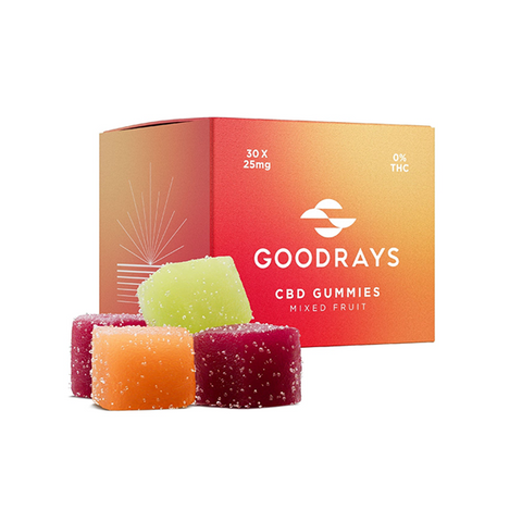 Goodrays 750mg CBD Mixed Fruit Gummies - 30 Pieces Default Title