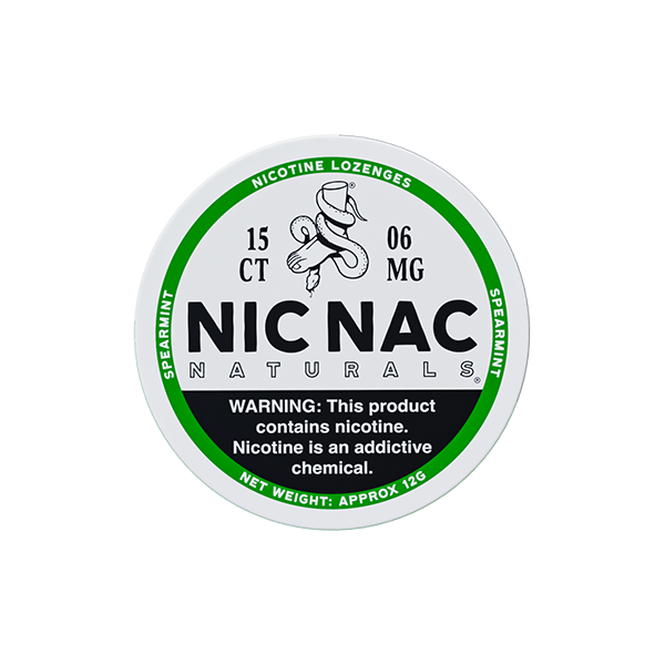 6mg Nic Nac Naturals Nicotine - 15 Lozenge Tablets Wintergreen