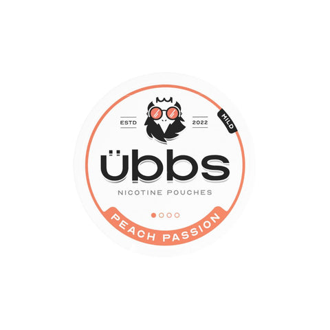 4mg Übbs Peach Passion Mild Strength Nicotine Pouches - 20 Pouches Default Title