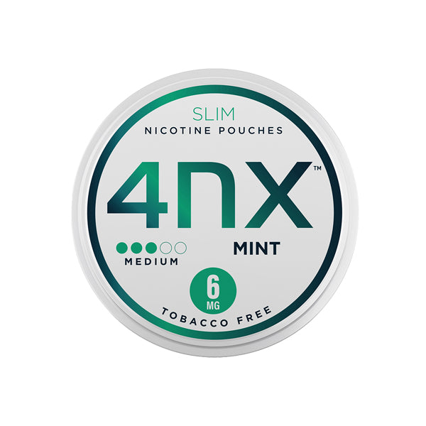4NX 6mg Mint Slim Nicotine Pouches 20 Pouches Default Title