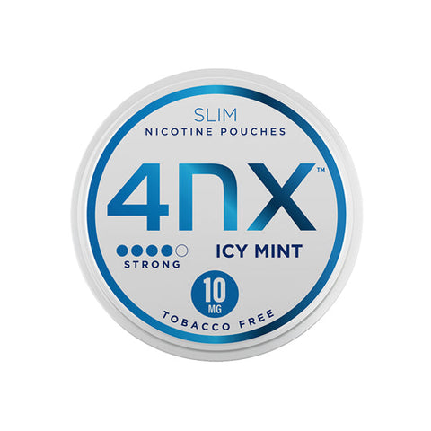 4NX 10mg Icy Mint Slim Nicotine Pouches 20 Pouches Default Title