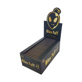 50 Alien Puff Black & Gold 1 1/4 Size Unbleached Brown Rolling Papers ( HP104 ) Default Title