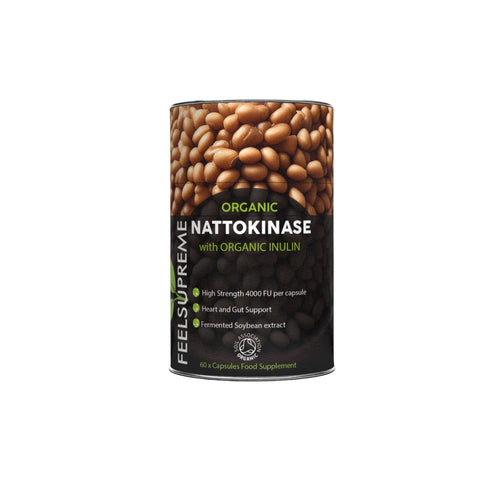 Feel Supreme 200mg Organic Nattokinase with Inulin Supplement Capsules - 60 Caps Default Title