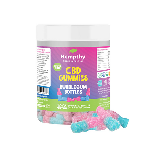 Hempthy 900mg CBD Bubblegum Bottles - 30 Pieces Default Title