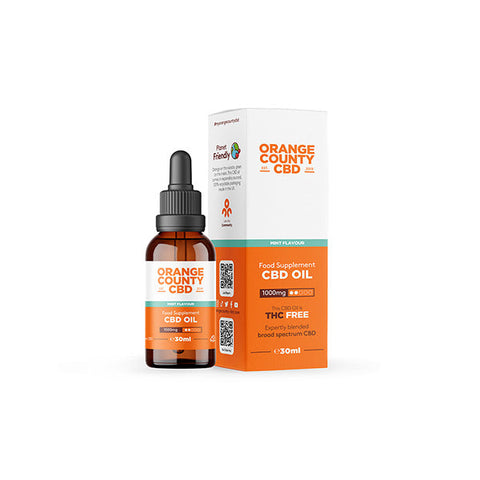 Orange County CBD 1000mg Flavoured Tincture Oil 30ml Apple
