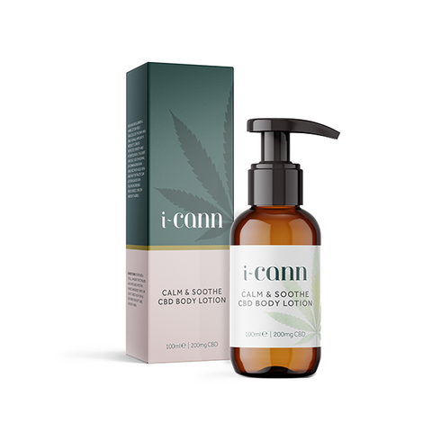 i-Cann Calm & Soothe: 200mg CBD Body Lotion - 100ml Default Title