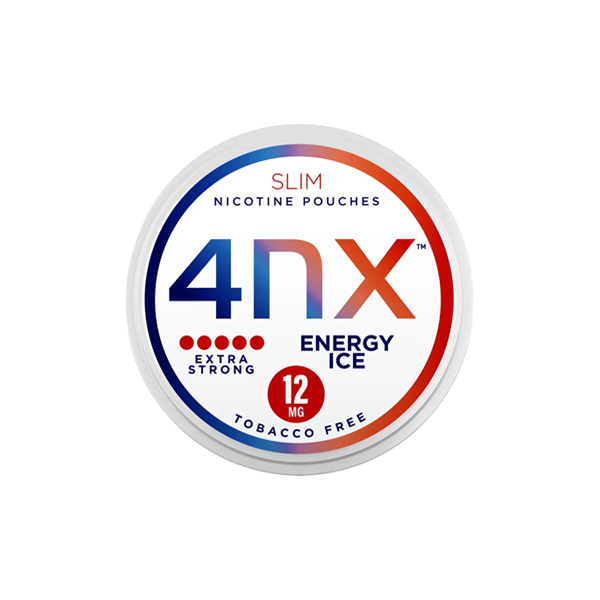 4NX 12mg Energy Ice Slim Nicotine Pouches - 20 Pouches Default Title