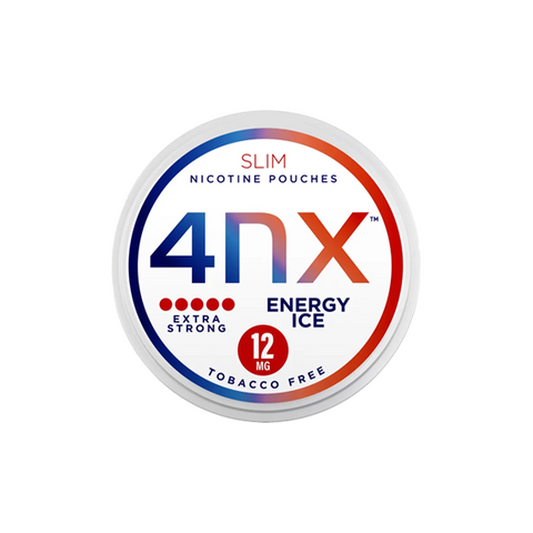 4NX 12mg Energy Ice Slim Nicotine Pouches - 20 Pouches Default Title
