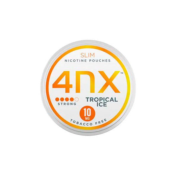 4NX 10mg Tropical Ice Slim Nicotine Pouches 20 Pouches Default Title