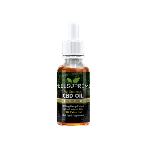 Feel Supreme 1000mg Full Spectrum CBD In MCT Oil - 15ml Default Title