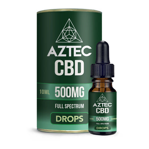 Aztec CBD Full Spectrum Hemp Oil 500mg CBD 10ml Natural Hemp