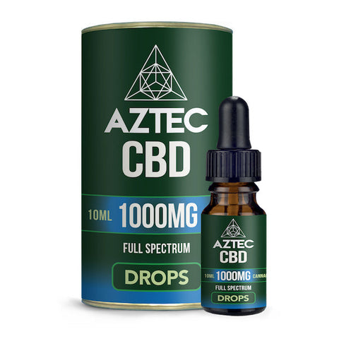 Aztec CBD Full Spectrum Hemp Oil 1000mg CBD 10ml Natural Hemp