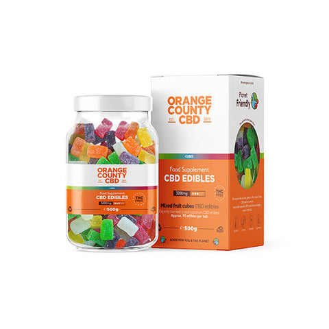Orange County CBD 3200mg Gummies - Large Pack Gummy Cherries