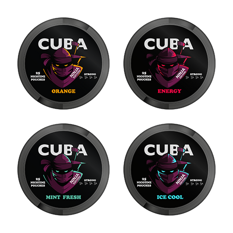 30mg CUBA Ninja Nicotine Pouches - 25 Pouches Mint Fresh
