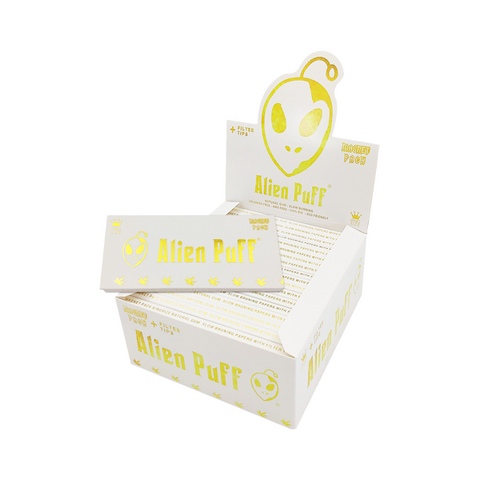 33 Alien Puff White & Gold King Size Unbleached Brown Rolling Papers ( HP109 ) Default Title