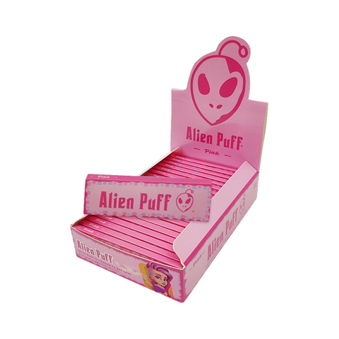 50 Alien Puff 1 1/4 Size Pink Rolling Papers ( HP2102AP ) Default Title
