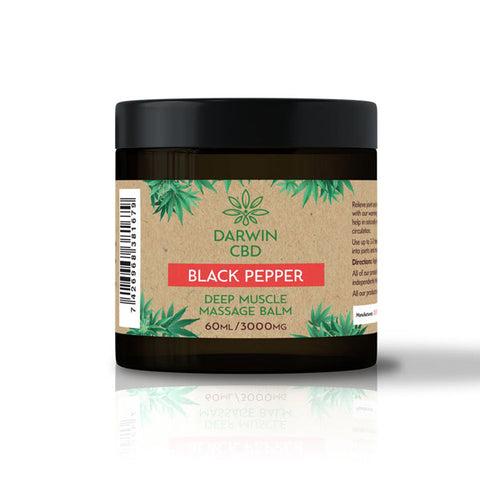 Darwin CBD 3000mg CBD Black Pepper Massage Balm - 60ml Default Title