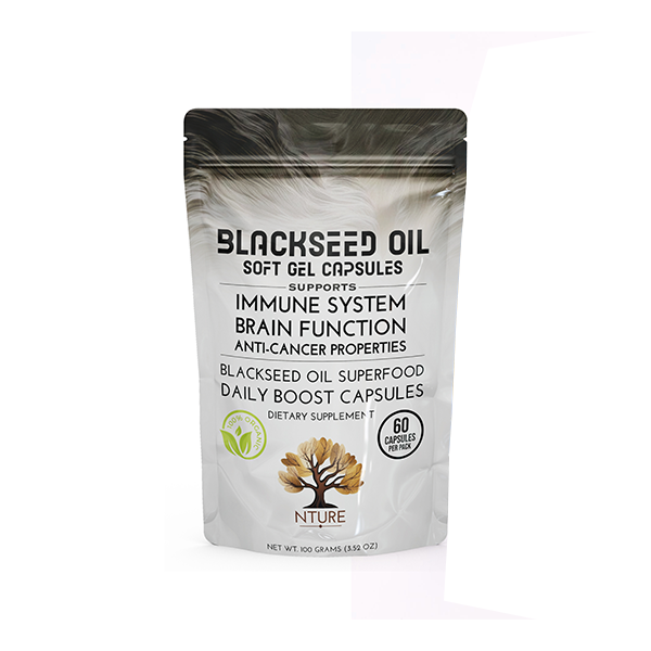 NTURE 500mg Blackseed Oil Capsules - 60 Caps Default Title