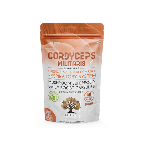 NTURE 2000mg Cordyceps Militaris Mushroom Capsule - 60 Caps Default Title