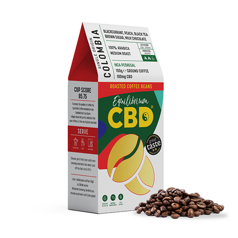 Equilibrium CBD 100mg Full Spectrum Whole Coffee Beans - 100g Default Title