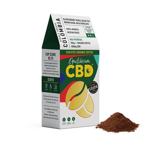 Equilibrium CBD 100mg Full Spectrum Ground Coffee Beans - 100g Default Title