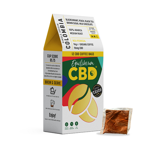 96mg Equilibrium CBD Coffee x 12 coffee bags Default Title
