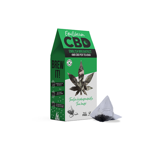 Equilibrium CBD 48mg Full Spectrum English Breakfast Tea Bags Box of 12 Default Title