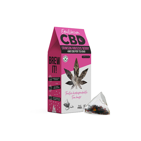 Equilibrium CBD Full Spectrum Crimson Hibiscus Berry Tea Bags Box of 12 Default Title