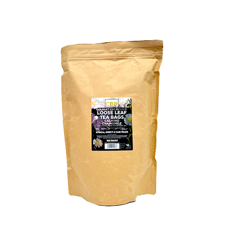 Equilibrium CBD 340mg Tea Chamomile Catering Pack - 100 Biodegradable Pyramid Tea Bags Default Title