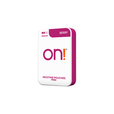 3mg On! Mini Regular Berry Nicotine Pouches - 20 Pouches Default Title