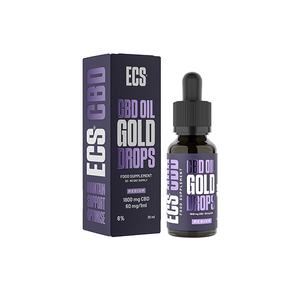 Gold Drops CBD Oil 1800mg 6% ECS CBD Oil 30ml Default Title