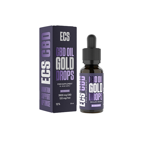 Gold Drops CBD Oil 3600mg 12% ECS CBD Oil 30ml Default Title