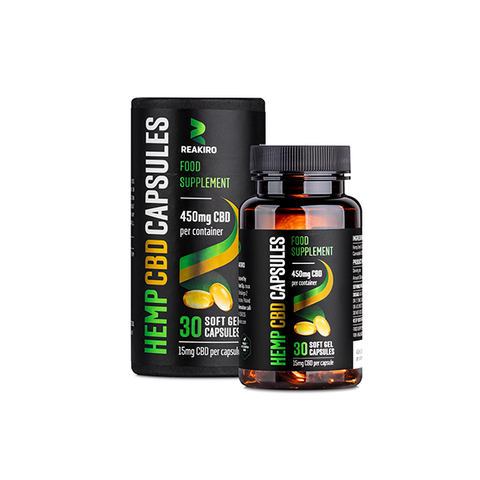 Reakiro 450mg Full Spectrum CBD Soft Gel Capsules - 30 Caps (BUY 1 GET 1 FREE) Default Title