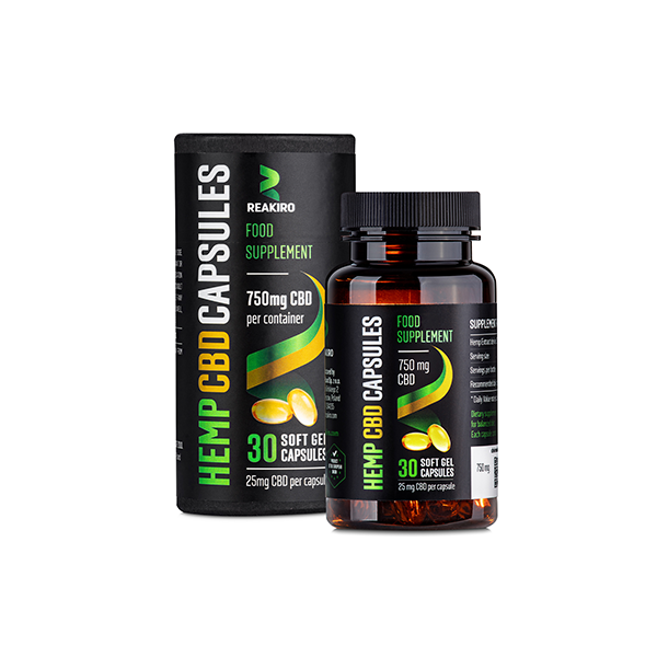 Reakiro 750mg Full Spectrum CBD Soft Gel Capsules - 30 Caps (BUY 1 GET 1 FREE) Default Title