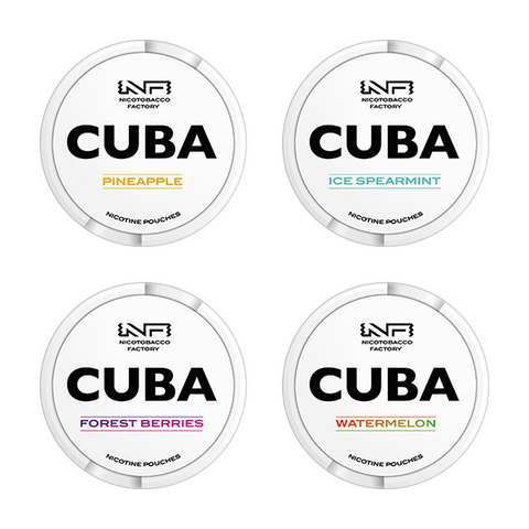 16mg CUBA White Nicotine Pouches - 25 Pouches Double Fresh
