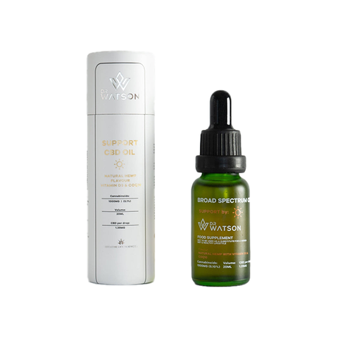 Dr Watson 1000mg Broad-Spectrum Support CBD Oil 20ml Default Title