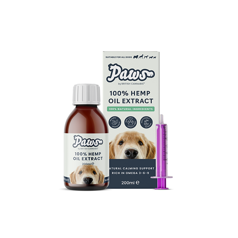 Paws 100% Hemp Oil Extract For Dogs - 200ml Default Title