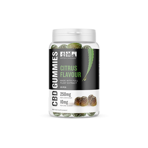 CBD by British Cannabis 250mg CBD Gummies Citrus - 25 Pieces Default Title