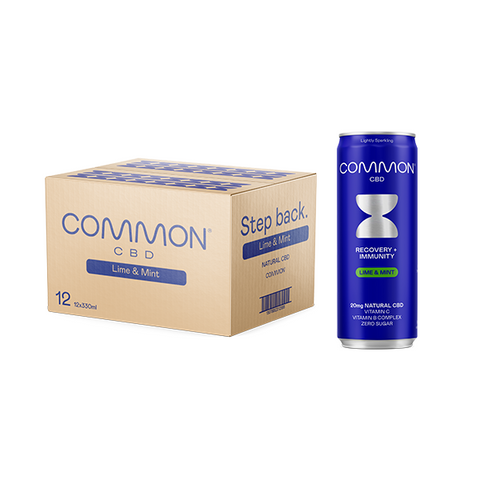 12 x COMMON 20mg CBD Lime & Mint Sparkling Drink - 330ml Default Title
