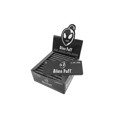 Alien Puff 4-in-1 Kingsize Brown Papers, Filter Tips, Rolling Tray & Grinder 12 Booklets (HP2401-AP) Default Title