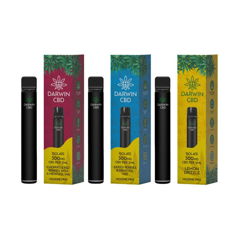 300mg Darwin CBD Prefilled Pod Vape Kit 600 Puffs Cool Mint
