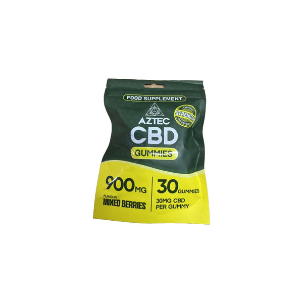 900mg Aztec CBD Gummies Mixed Berries - 30 Pcs Default Title