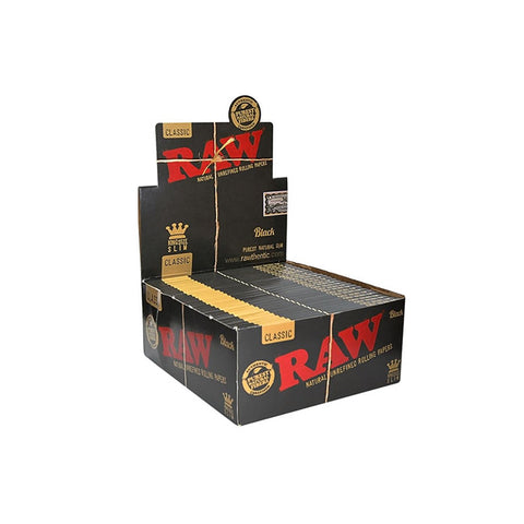Raw Black Classic King Size Slim Rolling Papers Default Title