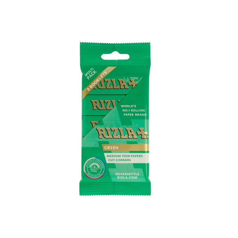 5 Pack Green Regular Rizla Rolling Papers (Flow Pack) Default Title