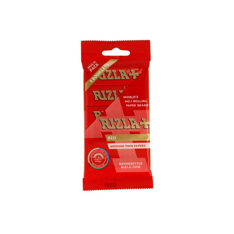 5 Pack Red Regular Rizla Rolling Papers (Flow Pack) Default Title