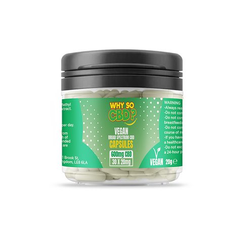 Why So CBD? 600mg Broad Spectrum CBD Vegan Capsules - 30 Caps Default Title