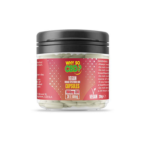 Why So CBD? 1800mg Broad Spectrum CBD Vegan Capsules - 30 Caps Default Title