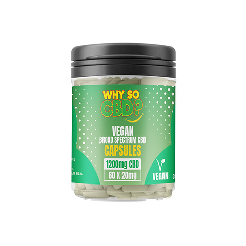 Why So CBD? 1200mg Broad Spectrum CBD Vegan Capsules - 60 Caps Default Title